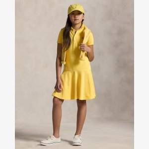 Stretch Mesh Polo Dress