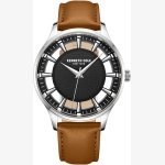Kenneth Cole New York Brown Transparency Dial Watch Leather Band - Image 3