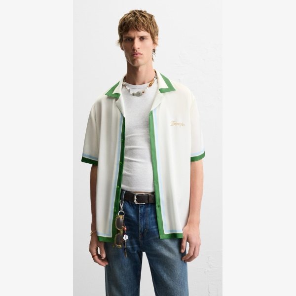 PRINTED SATIN SHIRT - Image 1