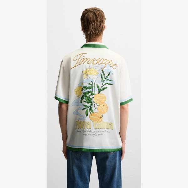 PRINTED SATIN SHIRT - Image 2