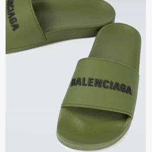 Balenciaga Men’s Logo Pool Slide