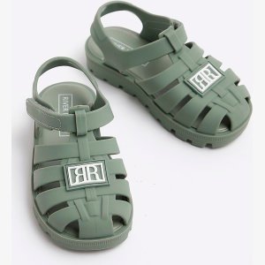 Mini Boys Khaki Jelly Gladiator Sandals