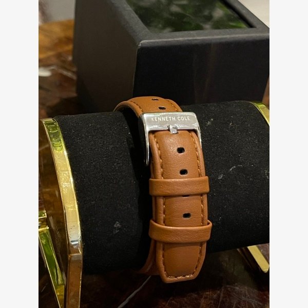 Kenneth Cole New York Brown Transparency Dial Watch Leather Band - Image 5