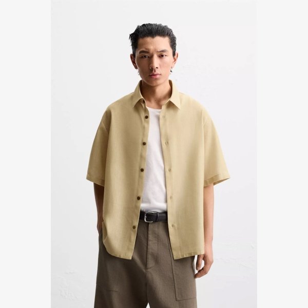 SHIRT WITH CONTRAST PRINT - Image 1