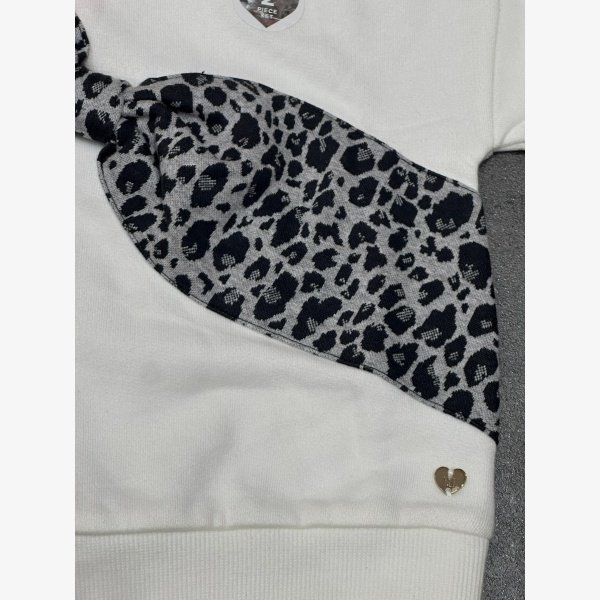 MINI GIRLS LEOPARD BOW AND SWEAT SET - Image 2