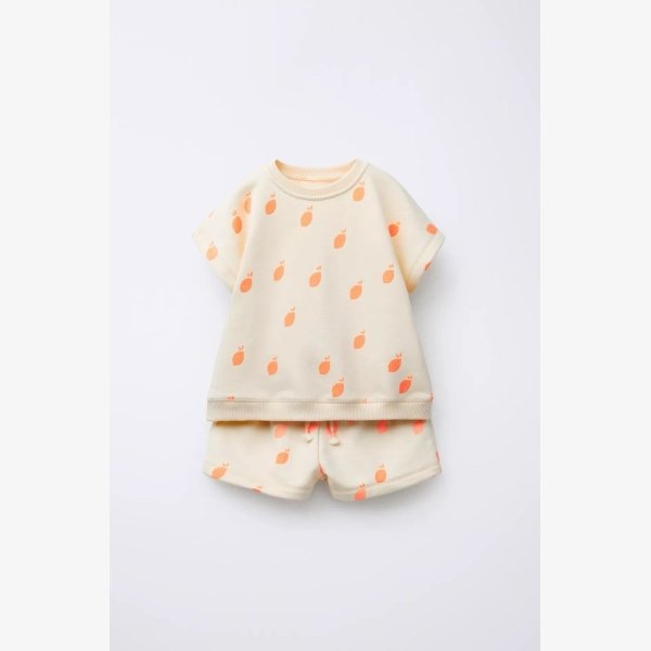 PRINTED T-SHIRT AND BERMUDA SHORTS JOGGING SET - Image 1