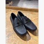 EMPORIO ARMANI TUMBLED-LEATHER DRIVING SHOE