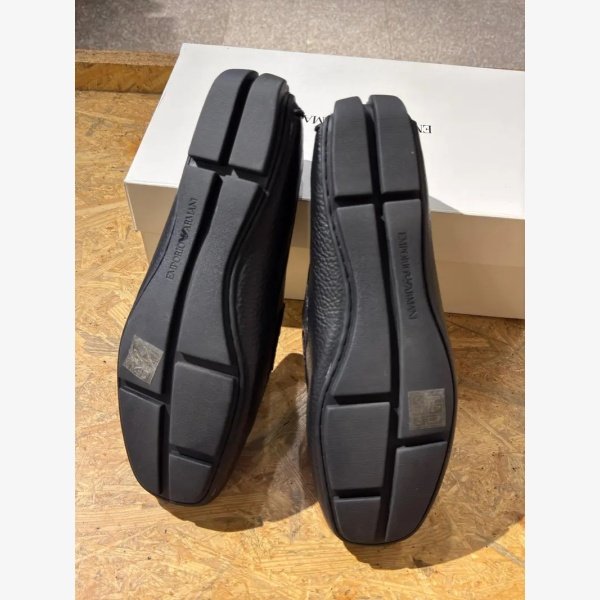 EMPORIO ARMANI TUMBLED-LEATHER DRIVING SHOE - Image 7