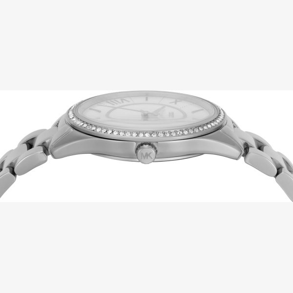 LAURYN THREE-HAND STAINLESS STEEL WATCH, EARRINGS AND NECKLACE GIFT SET - Image 2