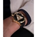 MEN QUARTZ BLACK GOLD TONE ANALOG SILICONE WATCH - Image 8
