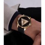MEN QUARTZ BLACK GOLD TONE ANALOG SILICONE WATCH - Image 7