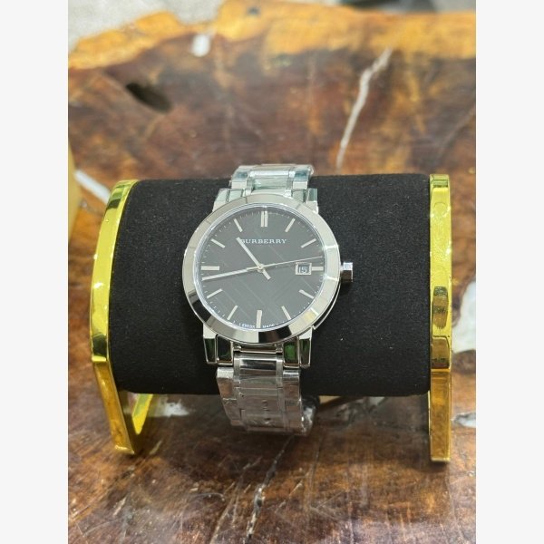 BLACK DIAL STAINLESS STEEL UNISEX WATCH - Image 1