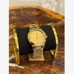 THE CITY CHAMPAGNE DIAL GOLD-TONE UNISEX WATCH