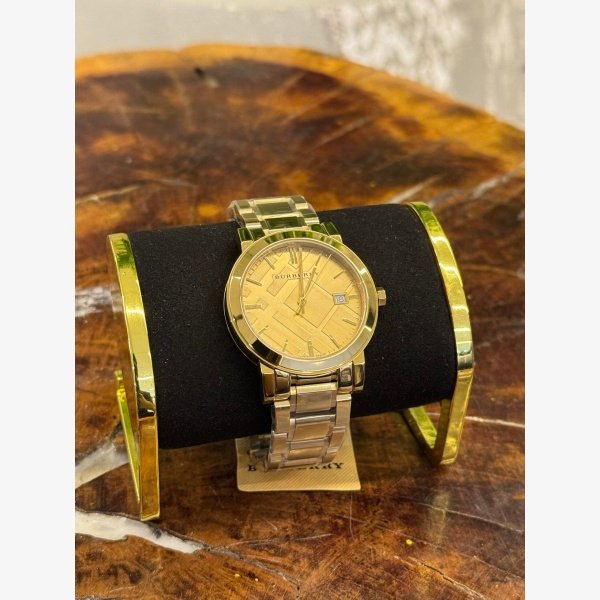 THE CITY CHAMPAGNE DIAL GOLD-TONE UNISEX WATCH - Image 1