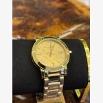 THE CITY CHAMPAGNE DIAL GOLD-TONE UNISEX WATCH - Image 4