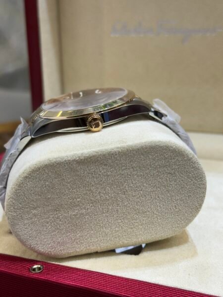 FERRAGAMO CLASSIC ROSE GOLD DIAL TWO-TONE BRACELET WATCH - Image 6