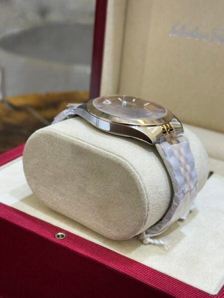 FERRAGAMO CLASSIC ROSE GOLD DIAL TWO-TONE BRACELET WATCH - Image 5