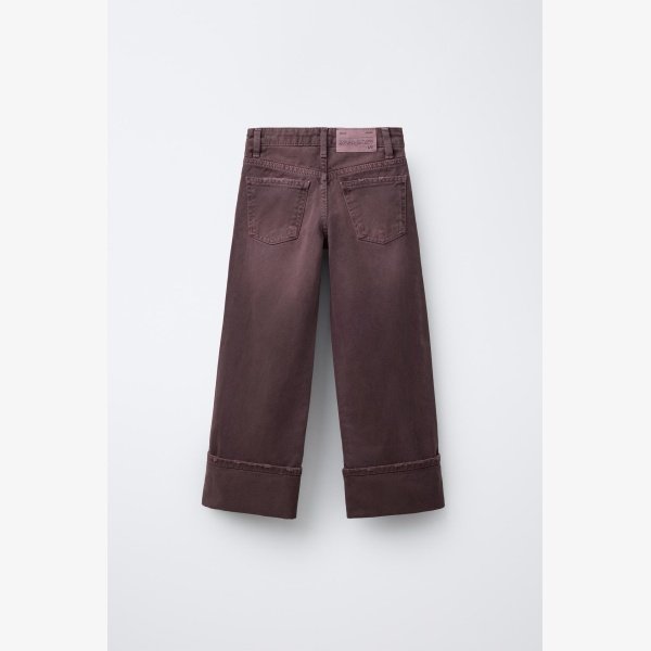 FOLDED WIDE-LEG JEANS - Image 2