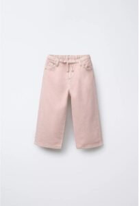 WIDE-LEG TWILL TROUSERS
