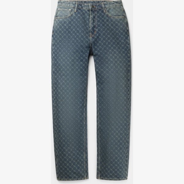 SAND BLUE AMBA MONOGRAM RELAXED JEANS - Image 1