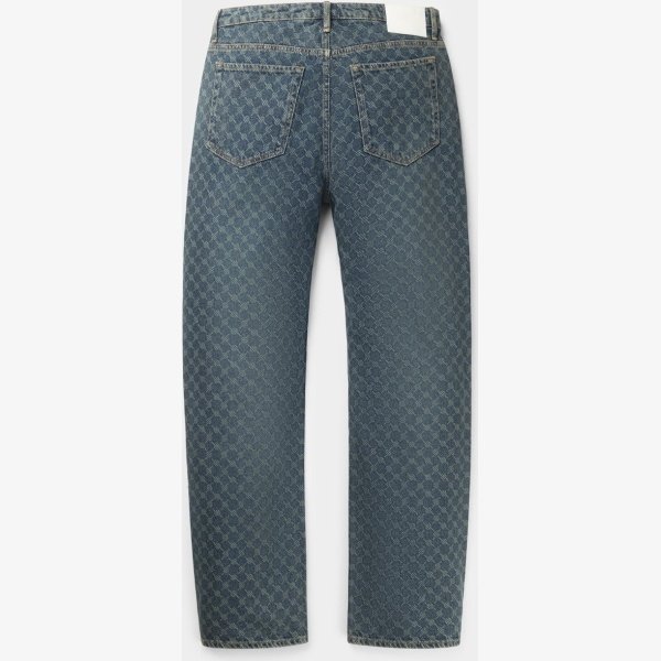 SAND BLUE AMBA MONOGRAM RELAXED JEANS - Image 2