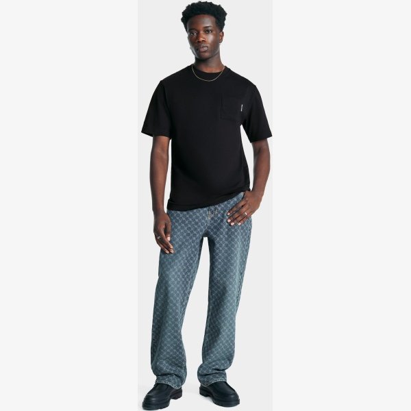SAND BLUE AMBA MONOGRAM RELAXED JEANS - Image 4