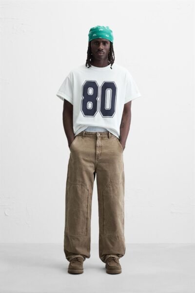 RETRO NUMBER PRINT T-SHIRT - Image 1
