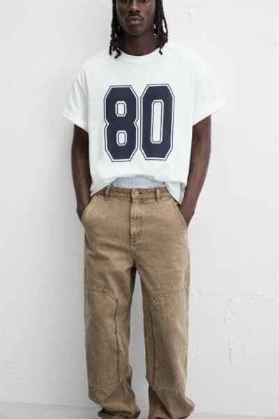RETRO NUMBER PRINT T-SHIRT - Image 6