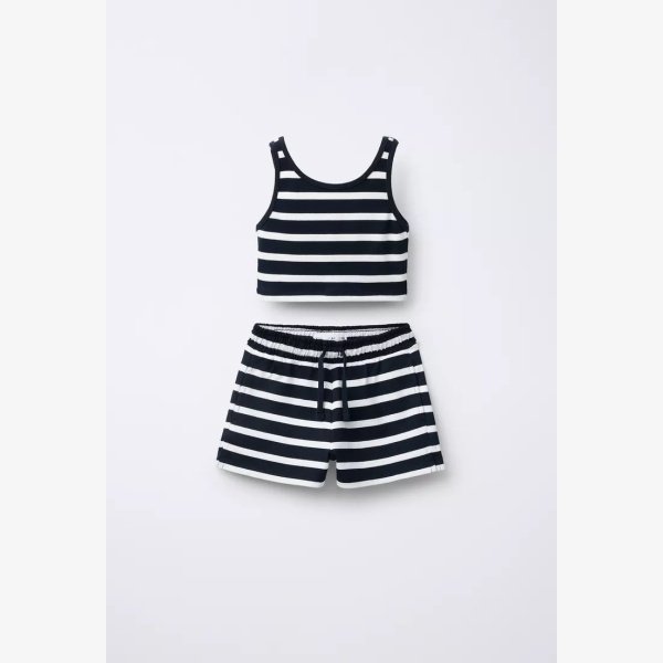HEAVY RIB T-SHIRT AND BERMUDA SHORTS SET - Image 1