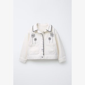 EMBROIDERED FLORAL DENIM JACKET