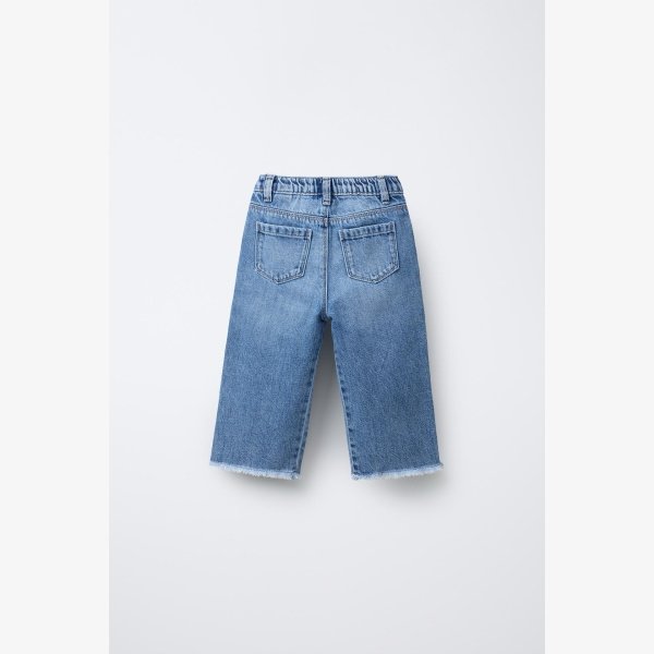 CULOTTE JEANS WITH HEART STUDS - Image 2