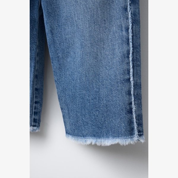 CULOTTE JEANS WITH HEART STUDS - Image 4