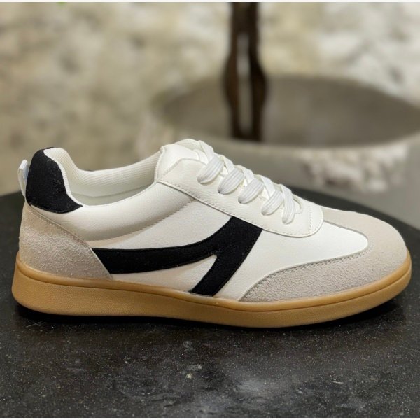 CONTRAST PANEL LOW-TOP TRAINERS - Image 2