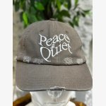 Museum of Peace & Quiet Warped Wordmark Distressed Dad Face Cap - Image 3
