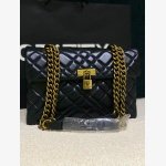 Kurt Geiger London Brixton Quilted Lock Bag in black