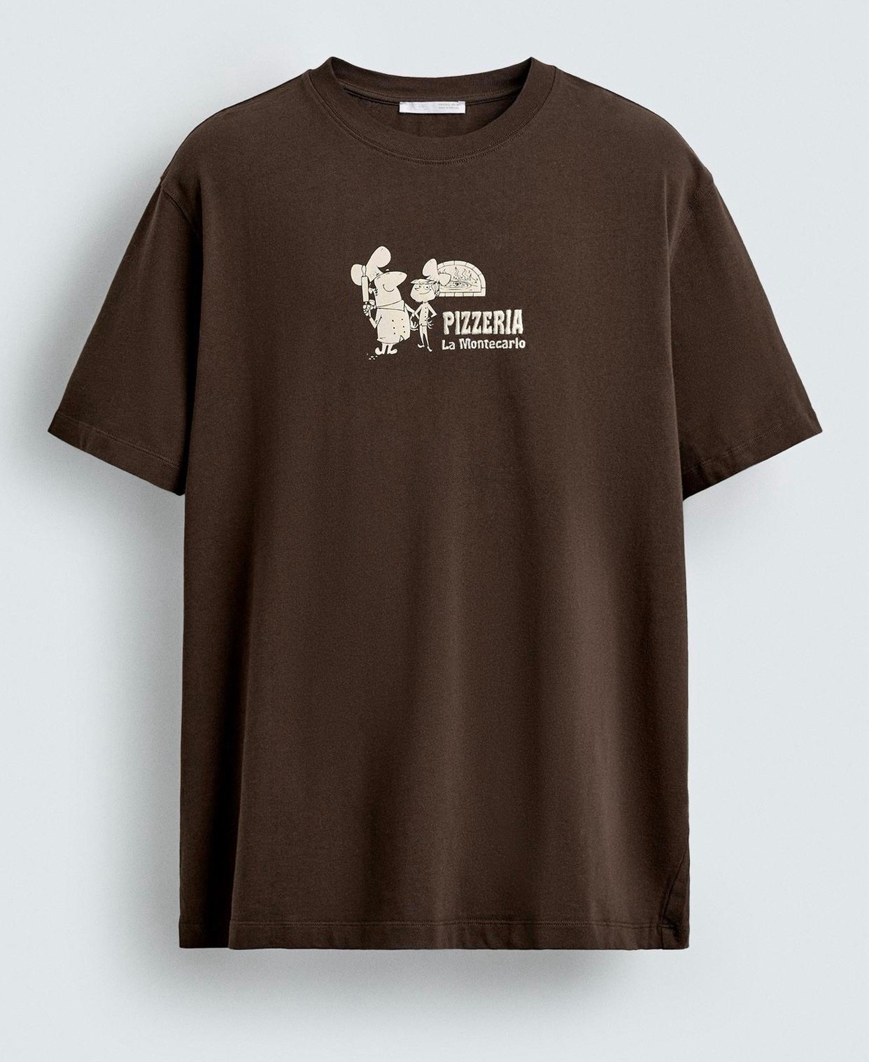 screenshot-53 Zara Pizzeria La Montecarlo Print T-Shirt. - Image 1