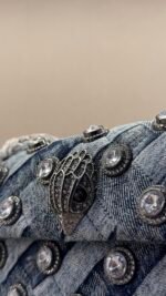 KURT GEIGER LONDON -MINI DENIM KENSINGTON BAG - Image 3