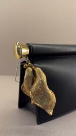 JW PEI -Holly Metal Pendant Embellished Clutch - Black - Image 3