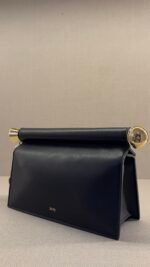 JW PEI -Holly Metal Pendant Embellished Clutch - Black - Image 2