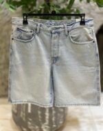 STRAIGHT FIT DENIM BERMUDA SHORTS