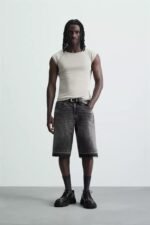 BAGGY FIT DENIM BERMUDA SHORTS - Image 2