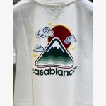CASABLANCA “MONTAGNE ONDULÉE” LOGO PRINT COTTON JERSEY T-SHIRT - Image 3