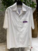 OFF-WHITE LOGO-PATCH BOWLING SHIRT