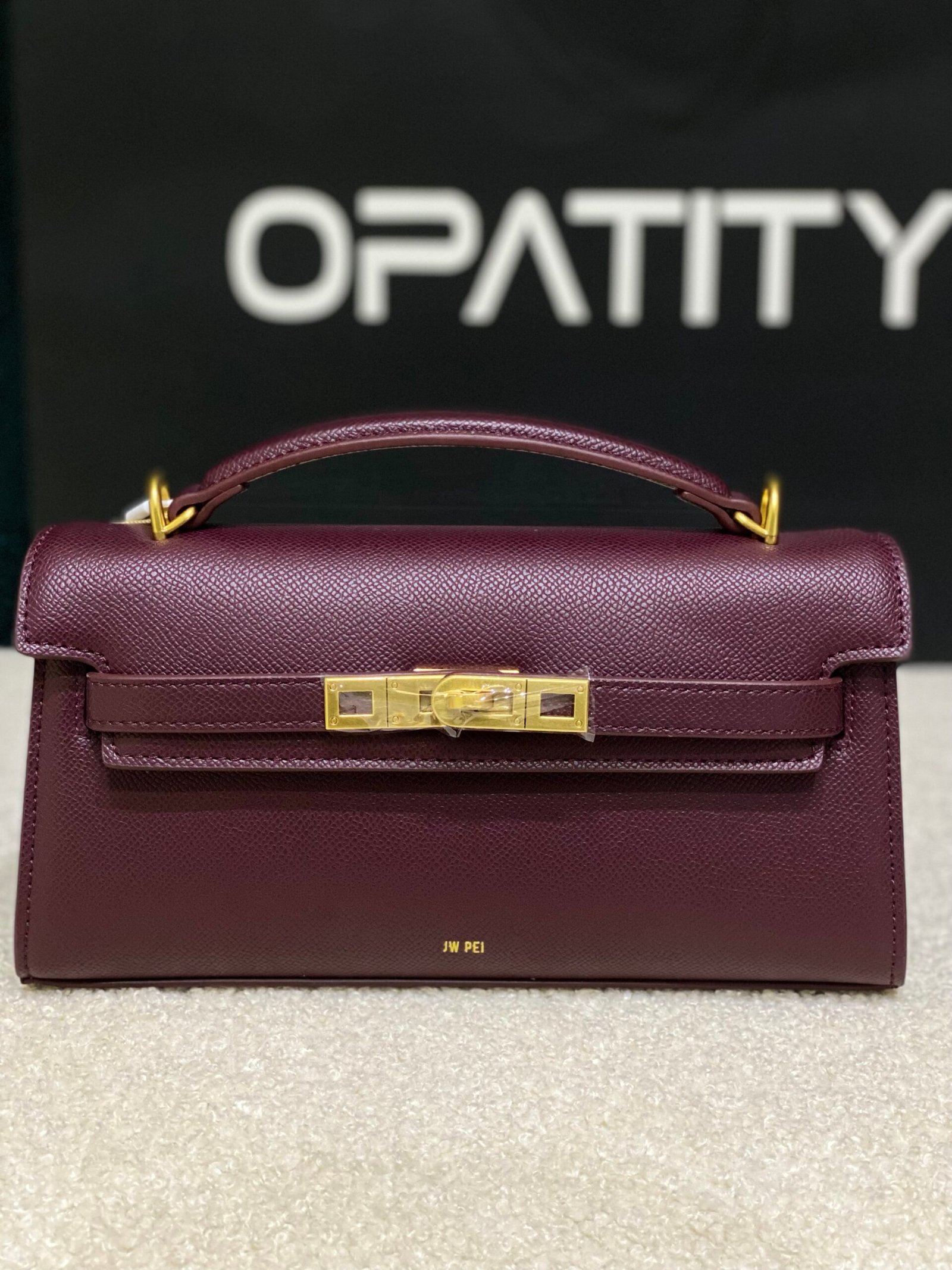 img_5610 JW PEI Noor Top Handle Bag in Deep Burgundy. - Image 1