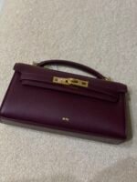 JW PEI Noor Top Handle Bag in Deep Burgundy. - Image 6