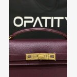 JW PEI Noor Top Handle Bag in Deep Burgundy. - Image 2
