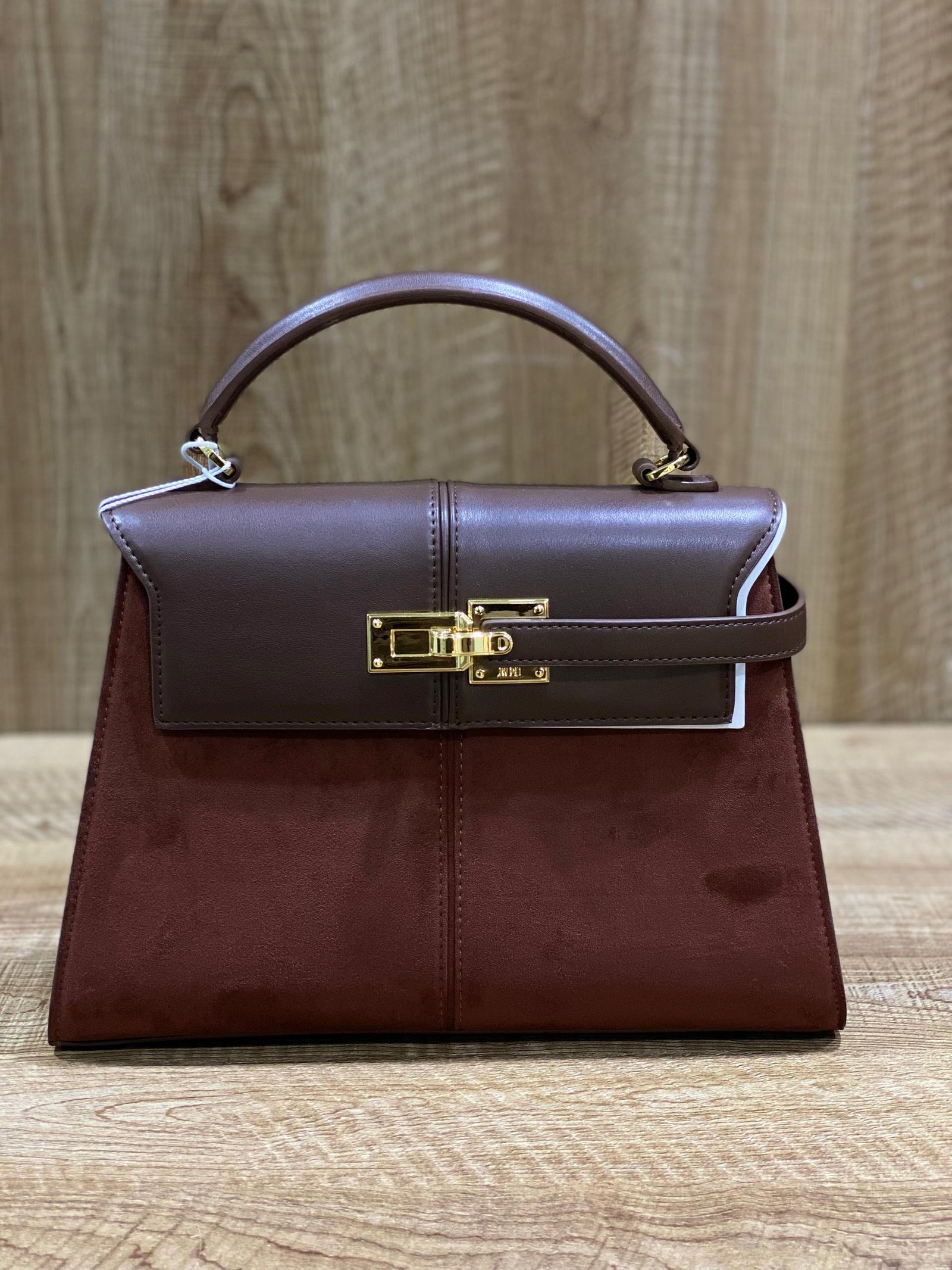 71c261bc-de4a-46ad-8e29-65972f35b949 ELISE LARGE FAUX SUEDE TOP HANDLE BAG - Image 1