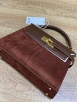 ELISE LARGE FAUX SUEDE TOP HANDLE BAG - Image 6