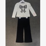 Trendy Girls 2-Piece Black & White Top Set