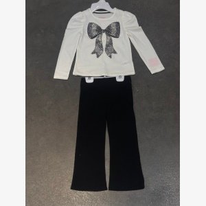 Trendy Girls 2-Piece Black & White Top Set